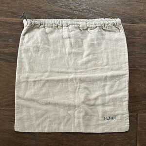 Fendi Drawstring Dustbag, Light Gray
